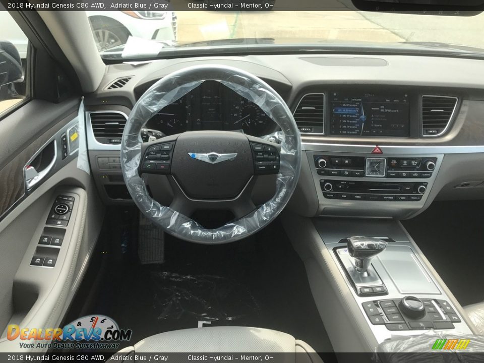 2018 Hyundai Genesis G80 AWD Adriatic Blue / Gray Photo #3