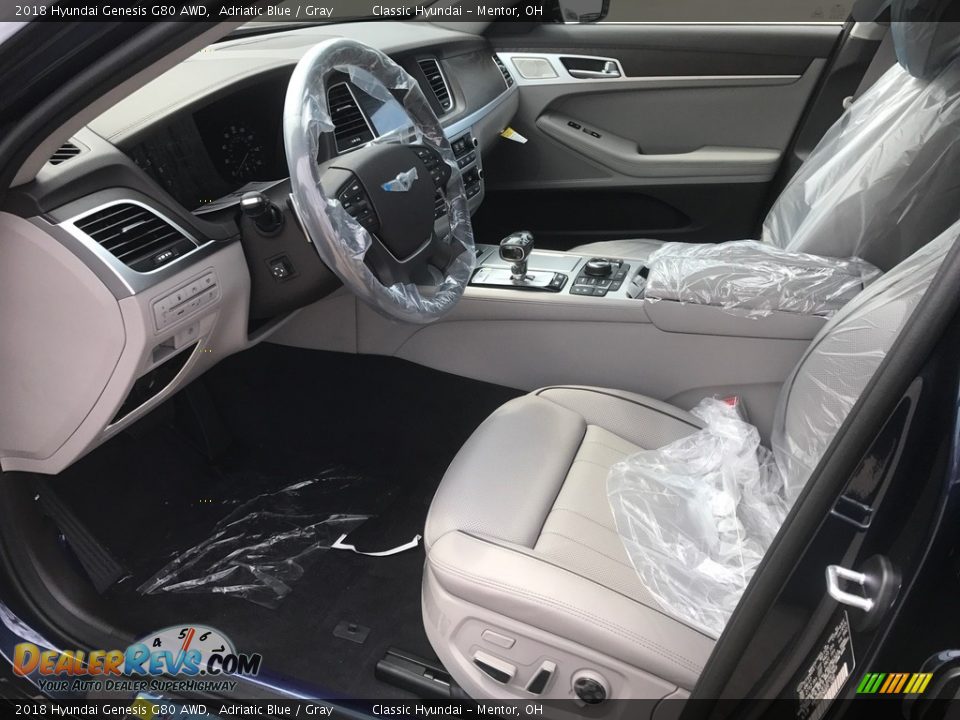 2018 Hyundai Genesis G80 AWD Adriatic Blue / Gray Photo #4