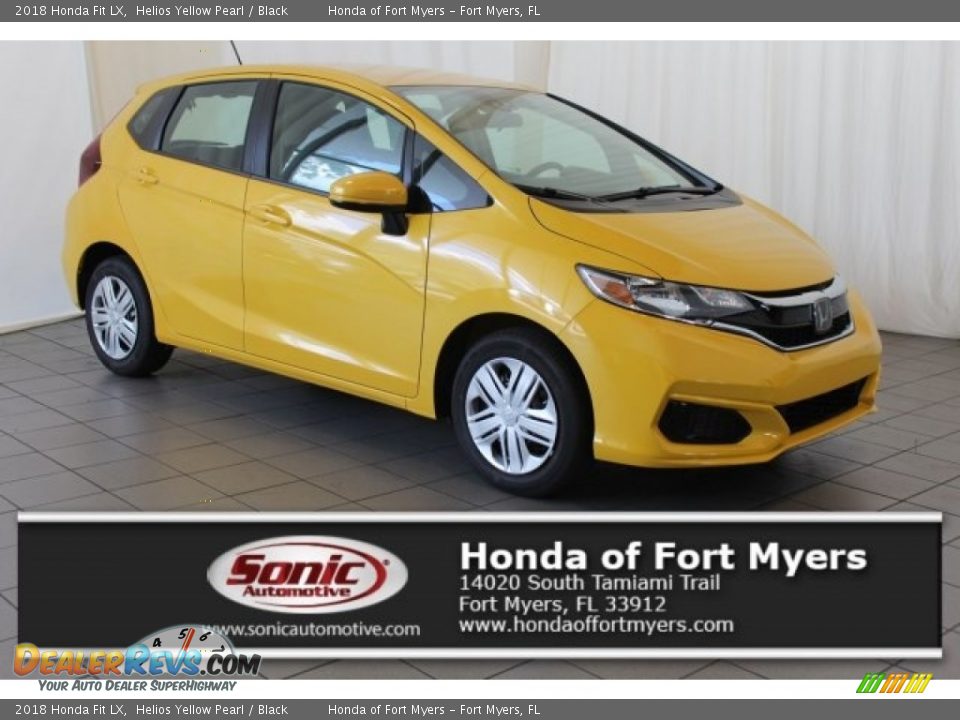 2018 Honda Fit LX Helios Yellow Pearl / Black Photo #1
