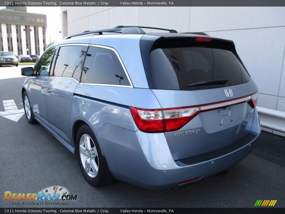 2011 Honda Odyssey Touring Celestial Blue Metallic / Gray Photo #3