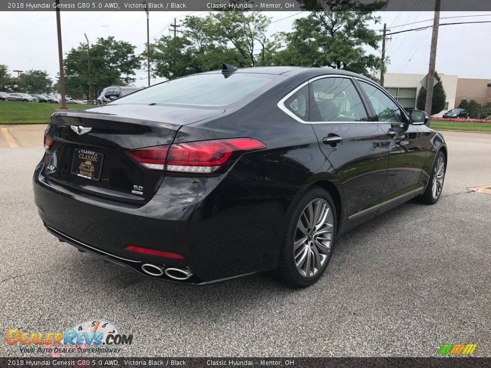 2018 Hyundai Genesis G80 5.0 AWD Victoria Black / Black Photo #2