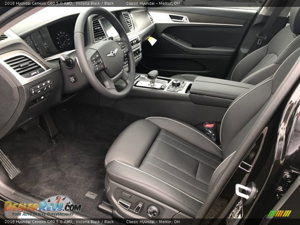 Black Interior - 2018 Hyundai Genesis G80 5.0 AWD Photo #4