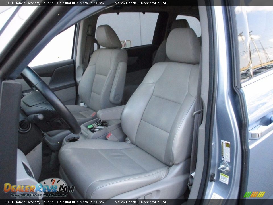 2011 Honda Odyssey Touring Celestial Blue Metallic / Gray Photo #10