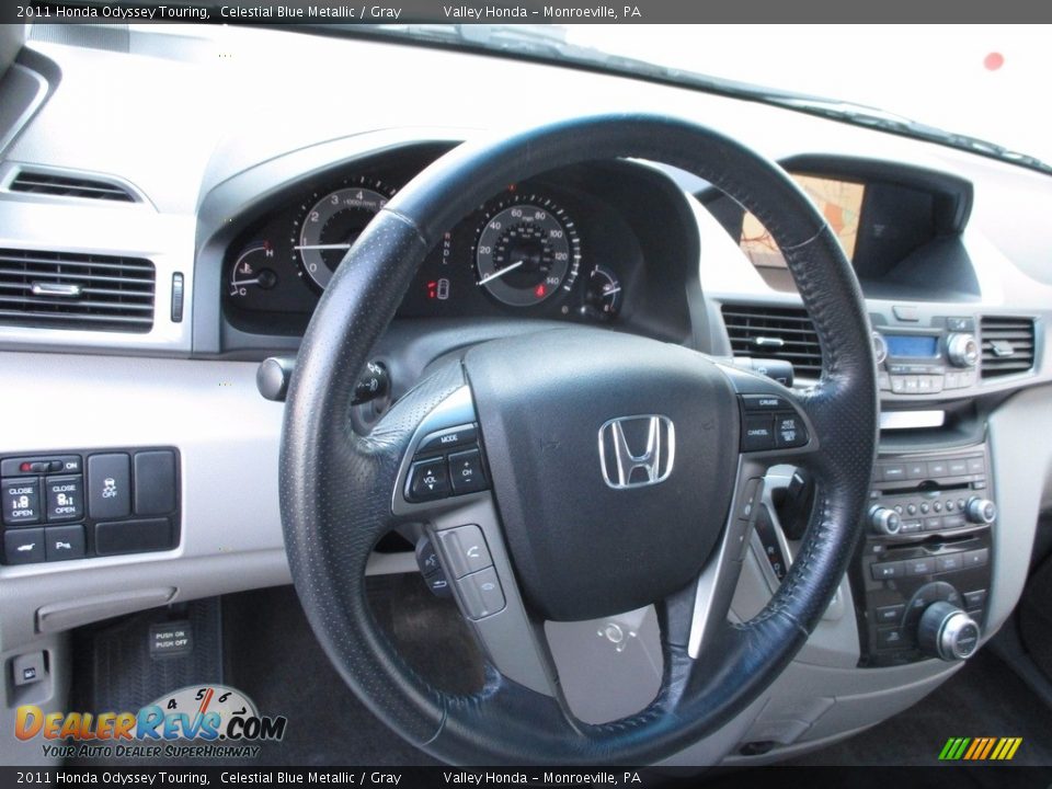 2011 Honda Odyssey Touring Celestial Blue Metallic / Gray Photo #13