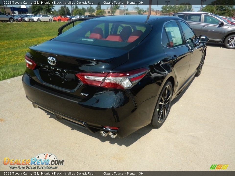 2018 Toyota Camry XSE Midnight Black Metallic / Cockpit Red Photo #2