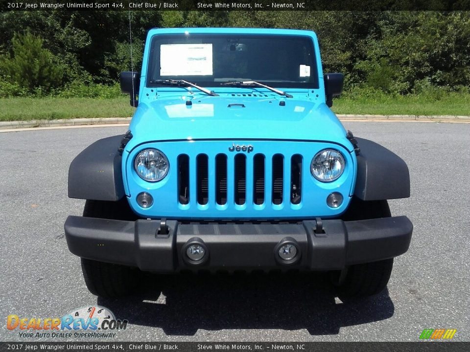 2017 Jeep Wrangler Unlimited Sport 4x4 Chief Blue / Black Photo #3