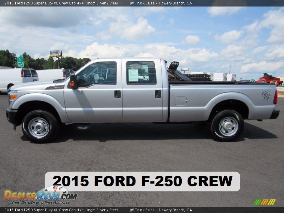 2015 Ford F250 Super Duty XL Crew Cab 4x4 Ingot Silver / Steel Photo #2