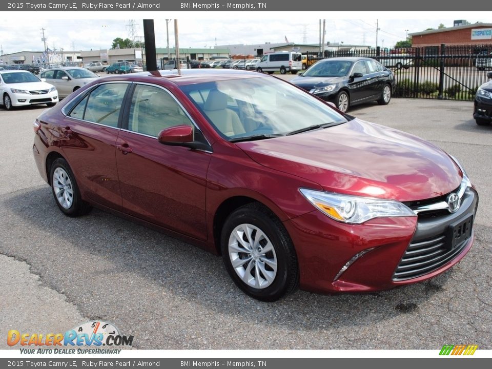 2015 Toyota Camry LE Ruby Flare Pearl / Almond Photo #7