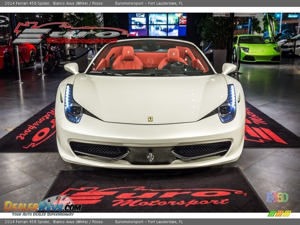2014 Ferrari 458 Spider Bianco Avus (White) / Rosso Photo #3