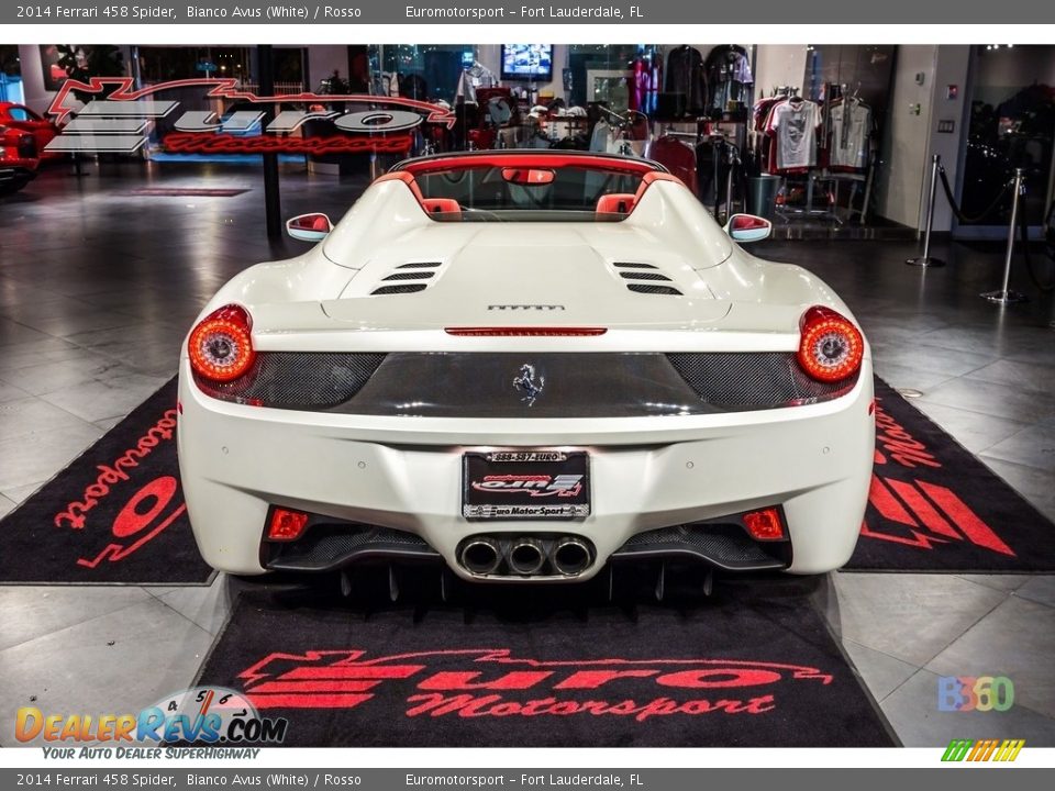2014 Ferrari 458 Spider Bianco Avus (White) / Rosso Photo #8