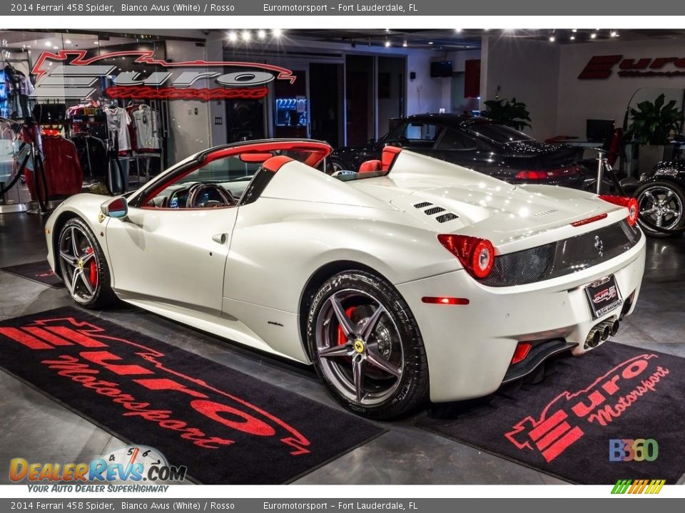 2014 Ferrari 458 Spider Bianco Avus (White) / Rosso Photo #9