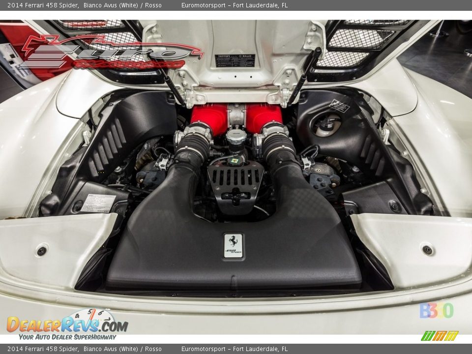 2014 Ferrari 458 Spider Bianco Avus (White) / Rosso Photo #10
