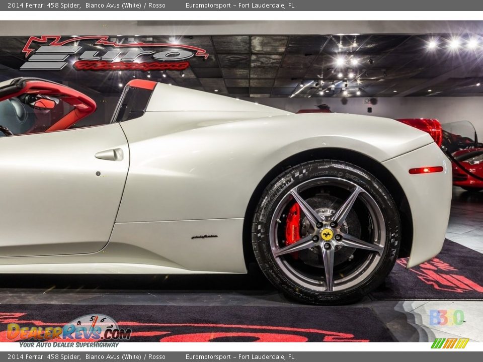 2014 Ferrari 458 Spider Bianco Avus (White) / Rosso Photo #12