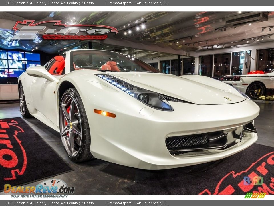 2014 Ferrari 458 Spider Bianco Avus (White) / Rosso Photo #16