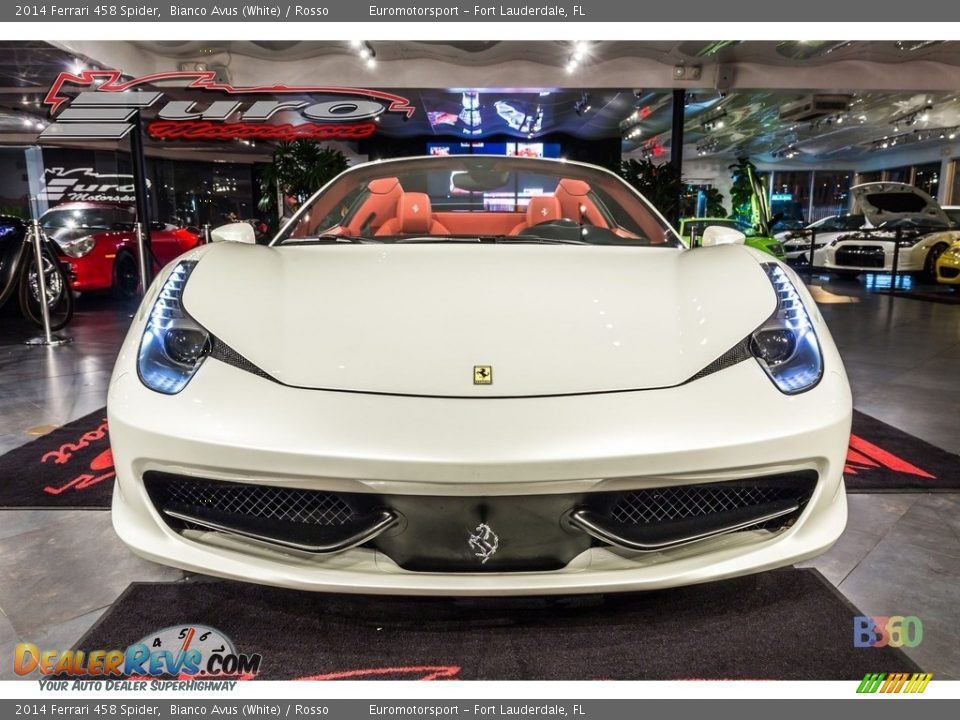 2014 Ferrari 458 Spider Bianco Avus (White) / Rosso Photo #17