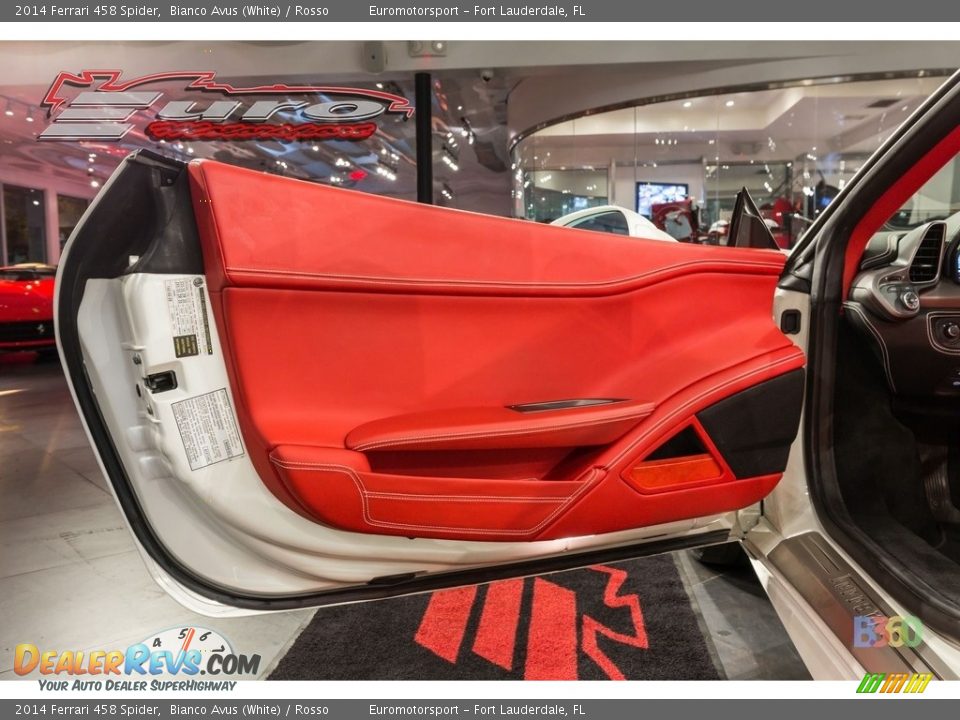 2014 Ferrari 458 Spider Bianco Avus (White) / Rosso Photo #23