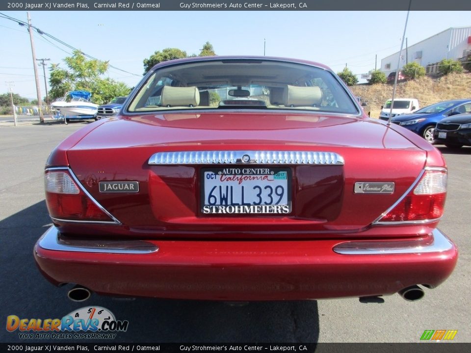 2000 Jaguar XJ Vanden Plas Carnival Red / Oatmeal Photo #6