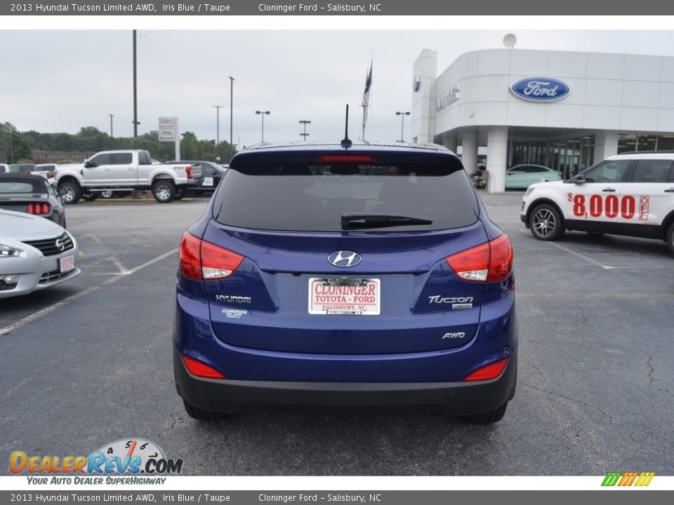 2013 Hyundai Tucson Limited AWD Iris Blue / Taupe Photo #4