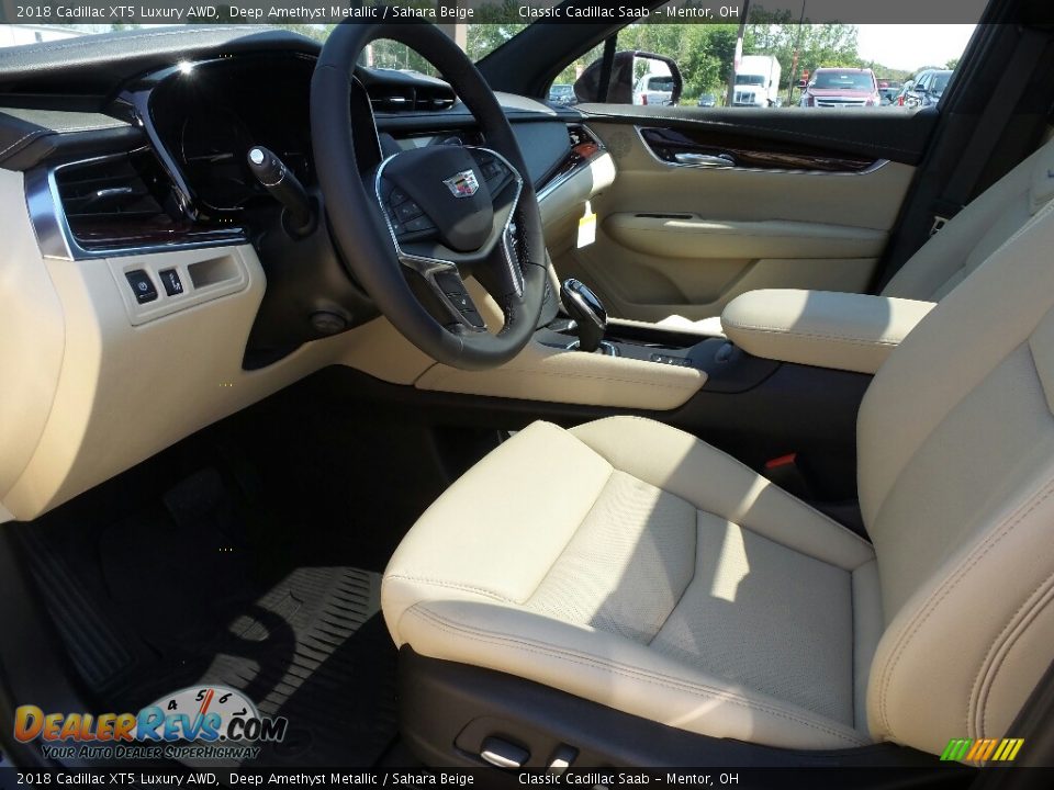 2018 Cadillac XT5 Luxury AWD Deep Amethyst Metallic / Sahara Beige Photo #3