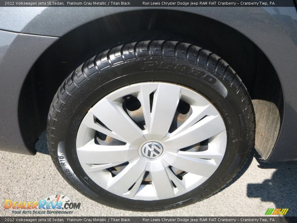2012 Volkswagen Jetta SE Sedan Platinum Gray Metallic / Titan Black Photo #9