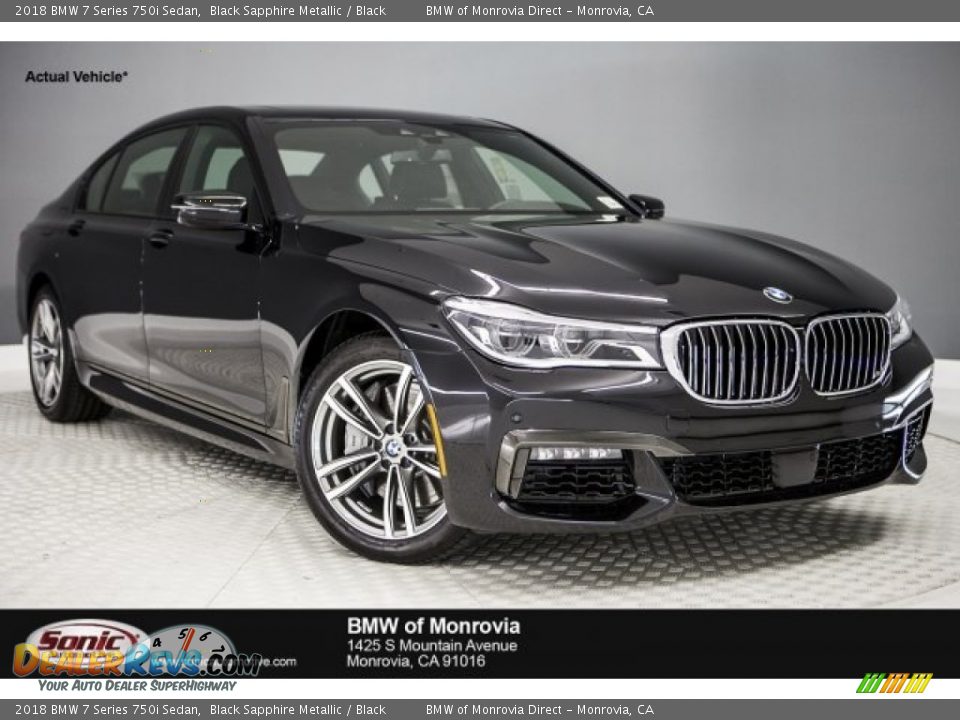2018 BMW 7 Series 750i Sedan Black Sapphire Metallic / Black Photo #1