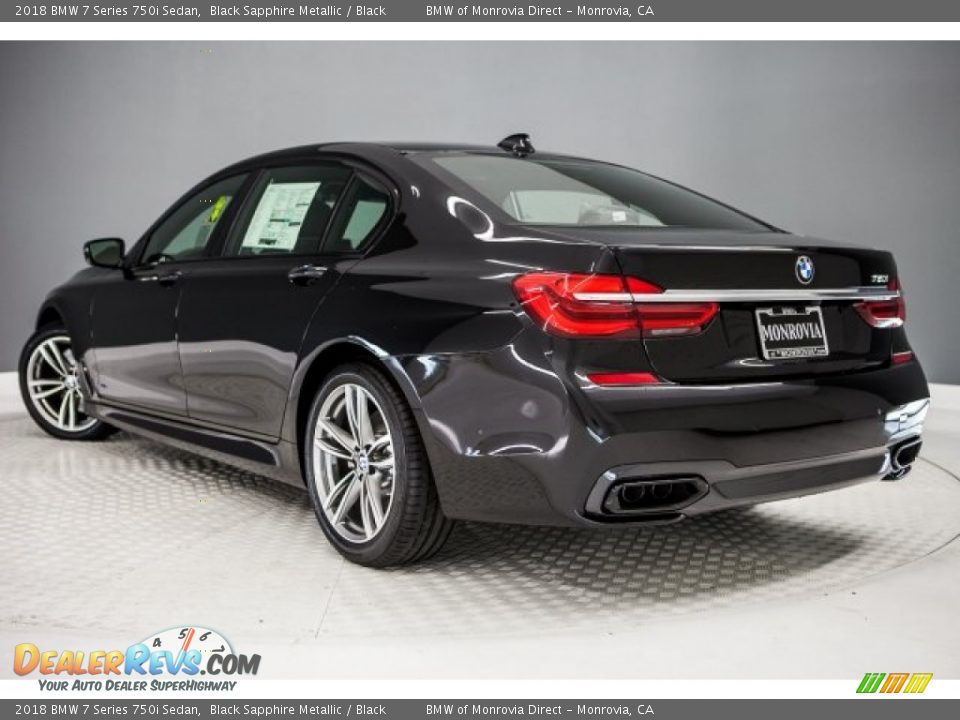 2018 BMW 7 Series 750i Sedan Black Sapphire Metallic / Black Photo #3