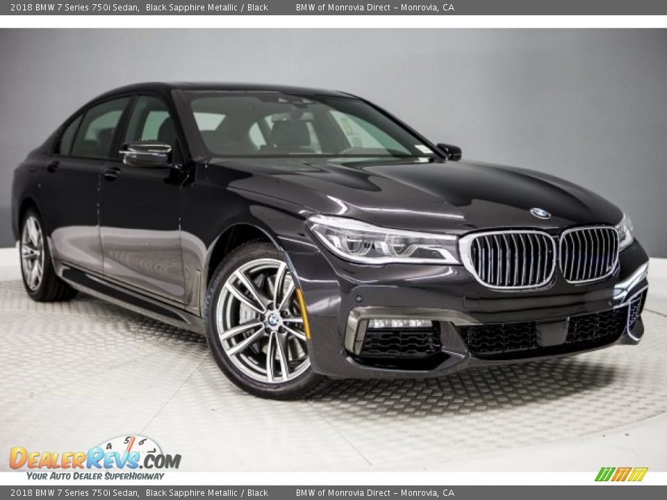 2018 BMW 7 Series 750i Sedan Black Sapphire Metallic / Black Photo #12