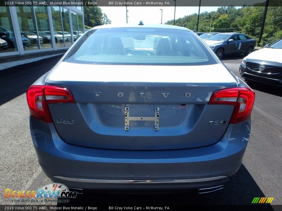 2018 Volvo S60 T5 AWD Mussel Blue Metallic / Beige Photo #3