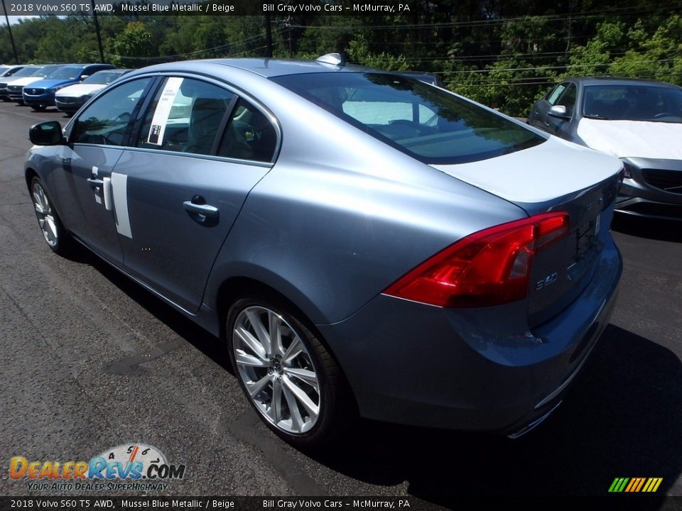 2018 Volvo S60 T5 AWD Mussel Blue Metallic / Beige Photo #4