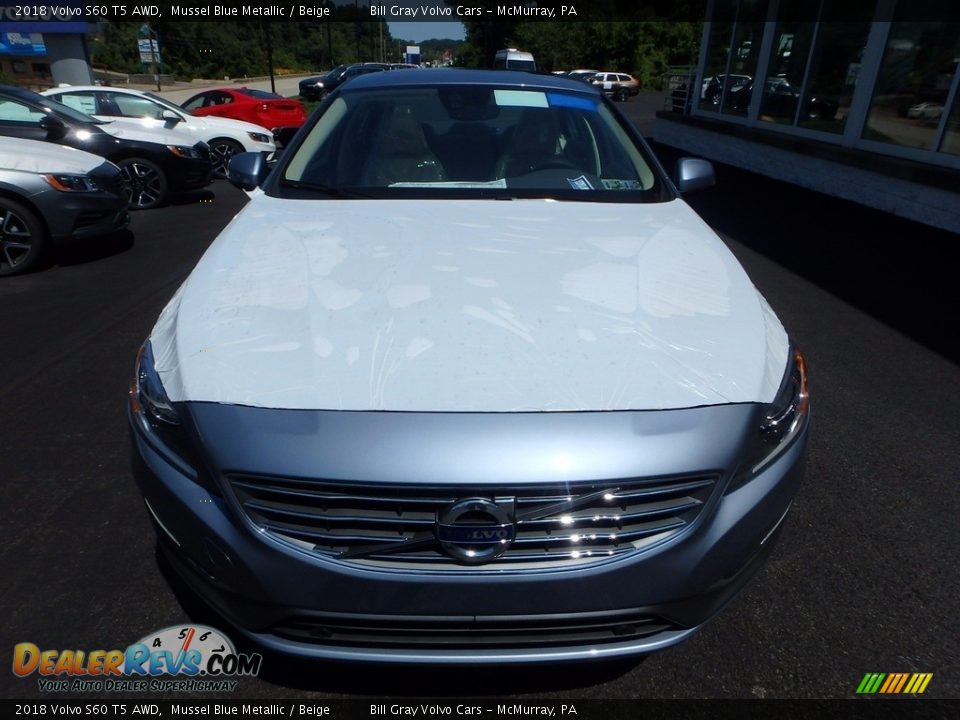 2018 Volvo S60 T5 AWD Mussel Blue Metallic / Beige Photo #6