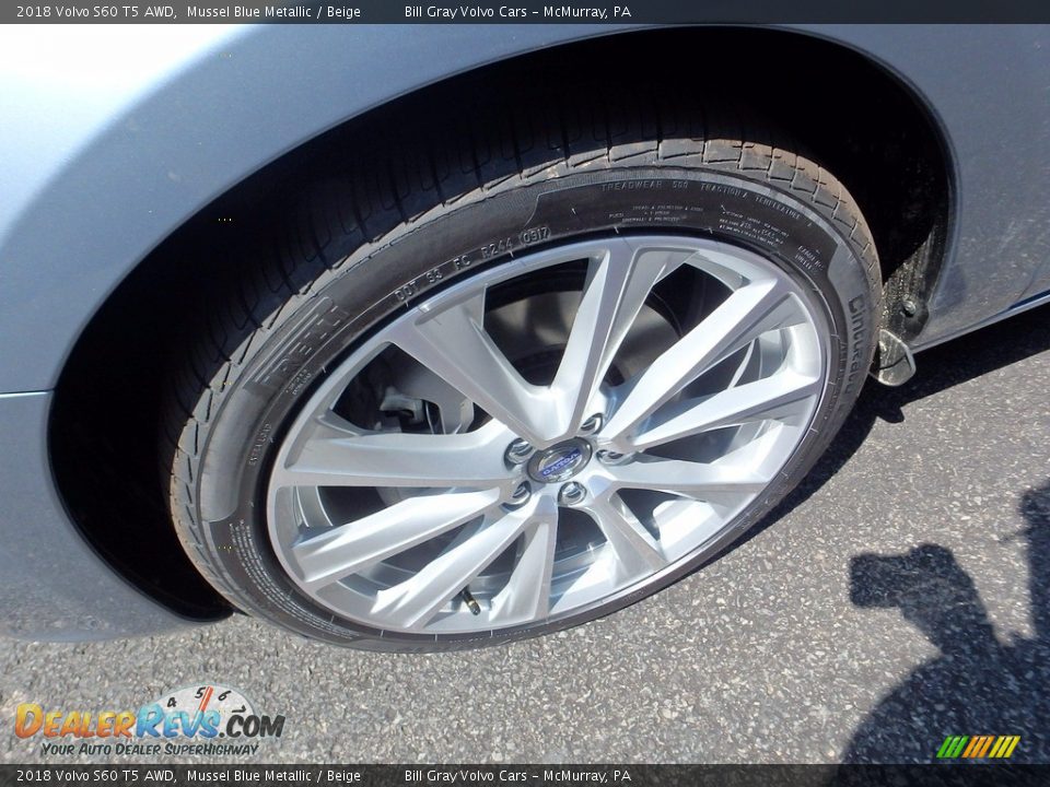 2018 Volvo S60 T5 AWD Mussel Blue Metallic / Beige Photo #7