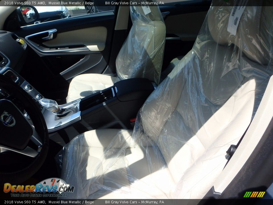 2018 Volvo S60 T5 AWD Mussel Blue Metallic / Beige Photo #8
