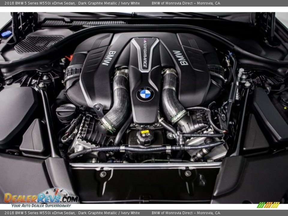 2018 BMW 5 Series M550i xDrive Sedan Dark Graphite Metallic / Ivory White Photo #8