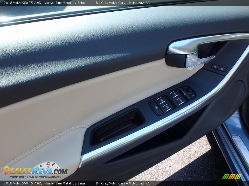 2018 Volvo S60 T5 AWD Mussel Blue Metallic / Beige Photo #11