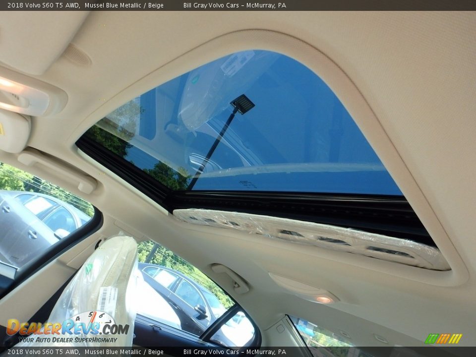 2018 Volvo S60 T5 AWD Mussel Blue Metallic / Beige Photo #13