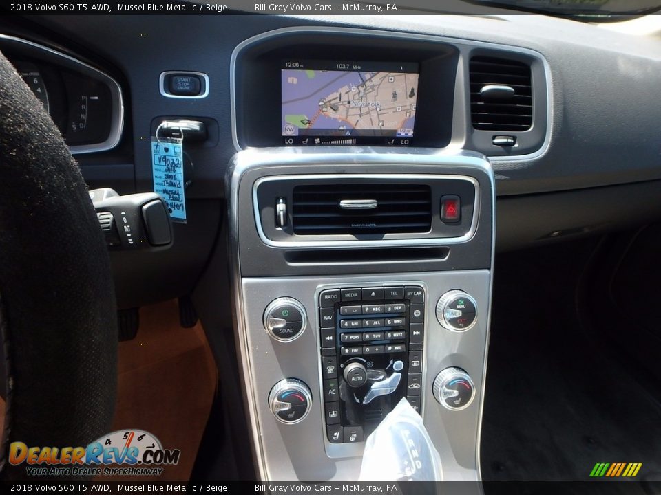 2018 Volvo S60 T5 AWD Mussel Blue Metallic / Beige Photo #15