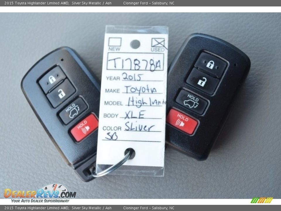 2015 Toyota Highlander Limited AWD Silver Sky Metallic / Ash Photo #30