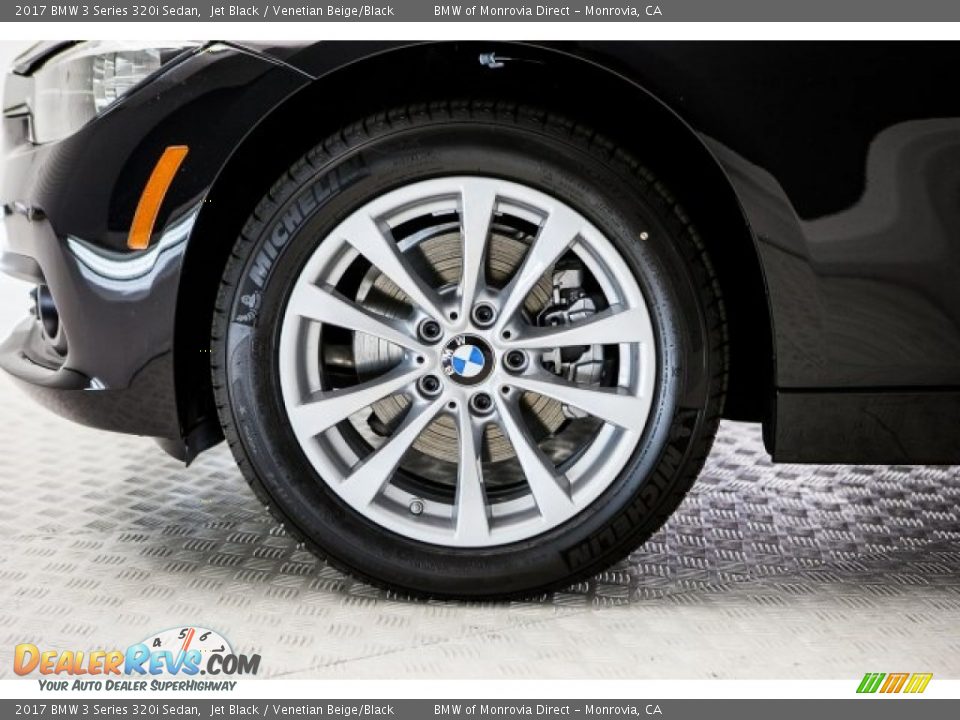 2017 BMW 3 Series 320i Sedan Jet Black / Venetian Beige/Black Photo #9