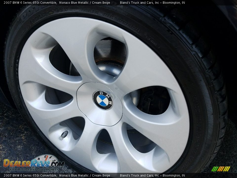2007 BMW 6 Series 650i Convertible Monaco Blue Metallic / Cream Beige Photo #35