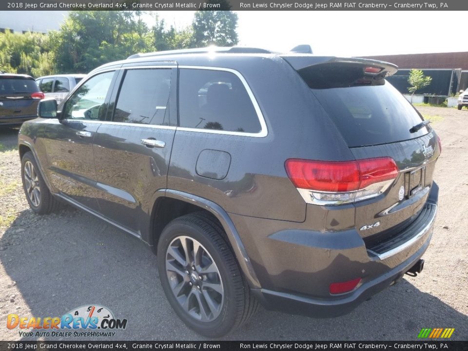 2018 Jeep Grand Cherokee Overland 4x4 Granite Crystal Metallic / Brown Photo #3