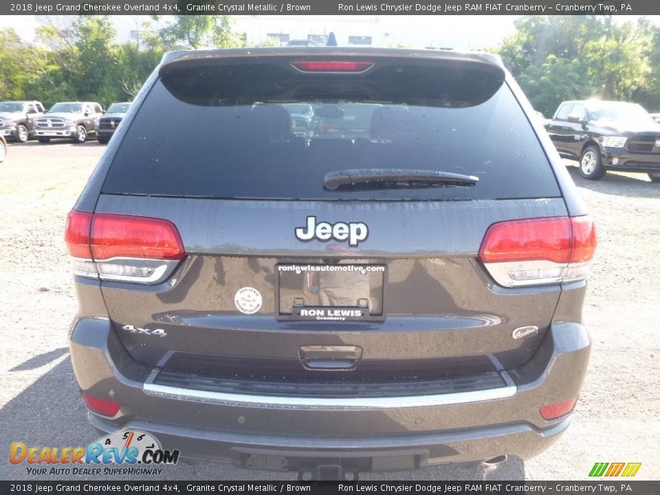 2018 Jeep Grand Cherokee Overland 4x4 Granite Crystal Metallic / Brown Photo #4