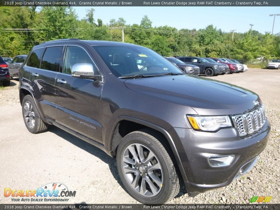 2018 Jeep Grand Cherokee Overland 4x4 Granite Crystal Metallic / Brown Photo #7