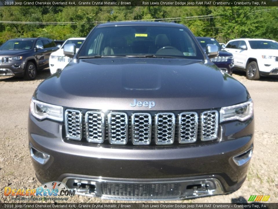 2018 Jeep Grand Cherokee Overland 4x4 Granite Crystal Metallic / Brown Photo #8