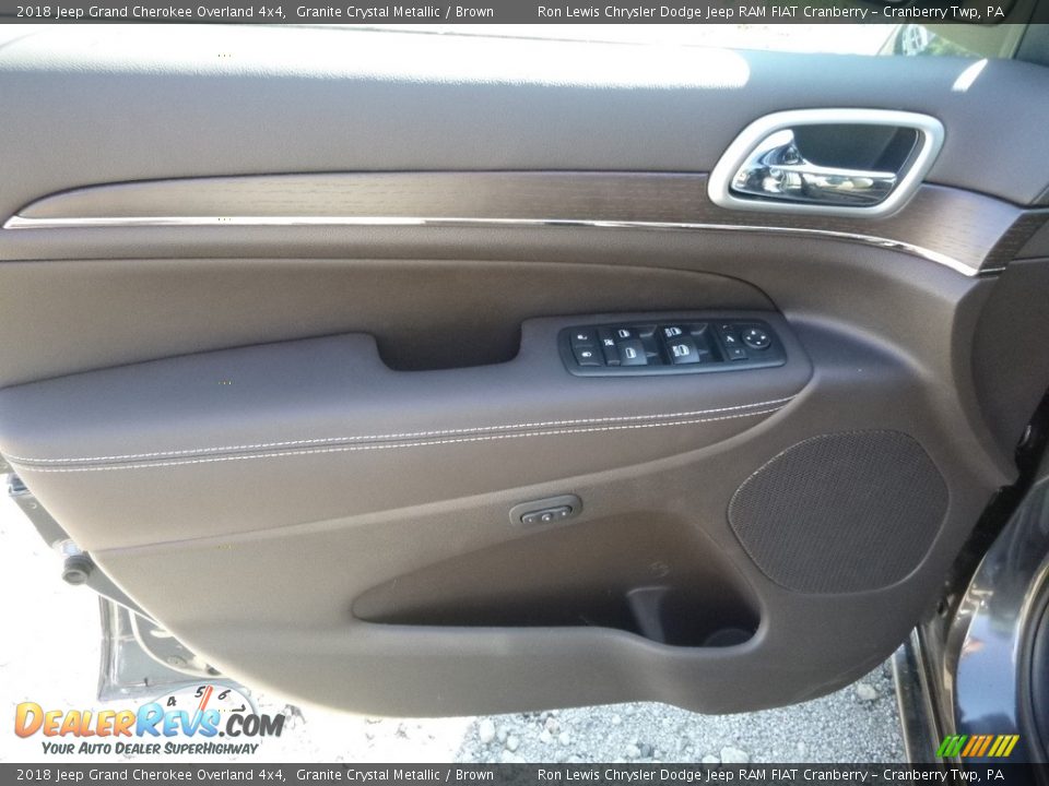 2018 Jeep Grand Cherokee Overland 4x4 Granite Crystal Metallic / Brown Photo #14