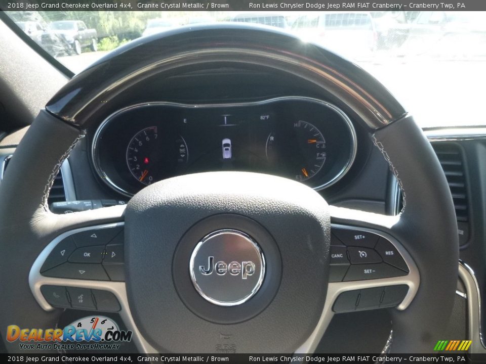 2018 Jeep Grand Cherokee Overland 4x4 Granite Crystal Metallic / Brown Photo #20