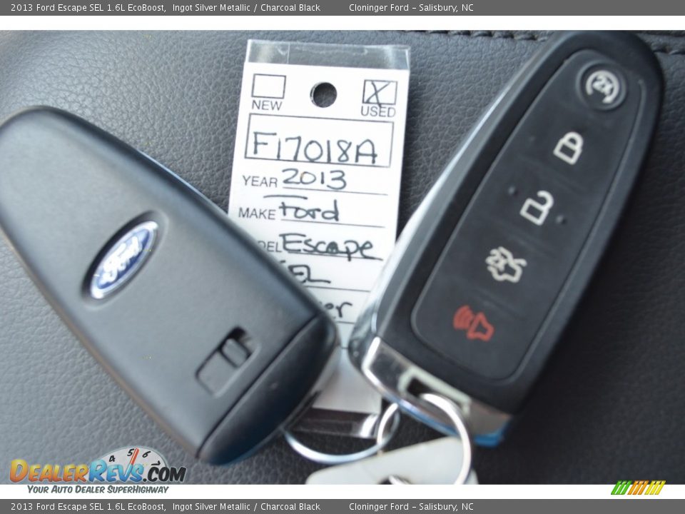 2013 Ford Escape SEL 1.6L EcoBoost Ingot Silver Metallic / Charcoal Black Photo #30