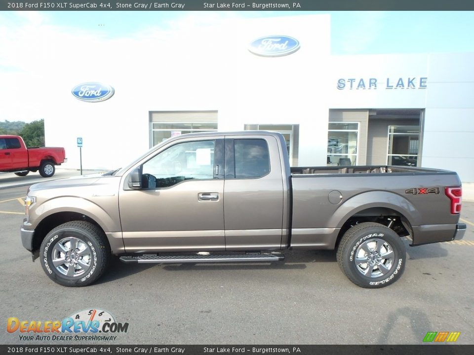 2018 Ford F150 XLT SuperCab 4x4 Stone Gray / Earth Gray Photo #8