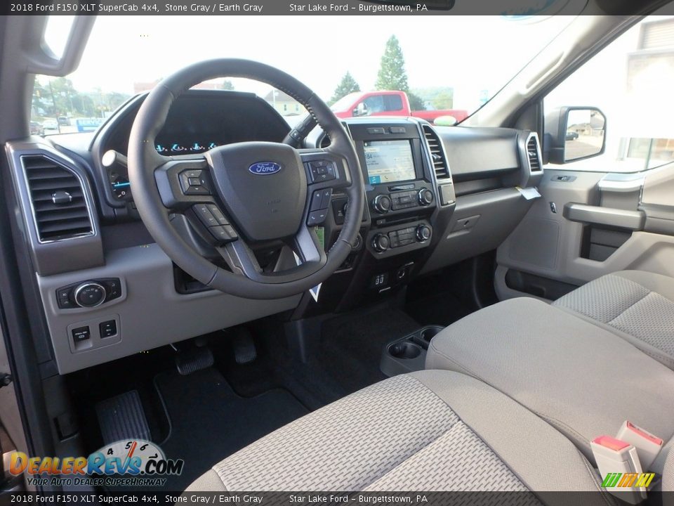 Earth Gray Interior - 2018 Ford F150 XLT SuperCab 4x4 Photo #11