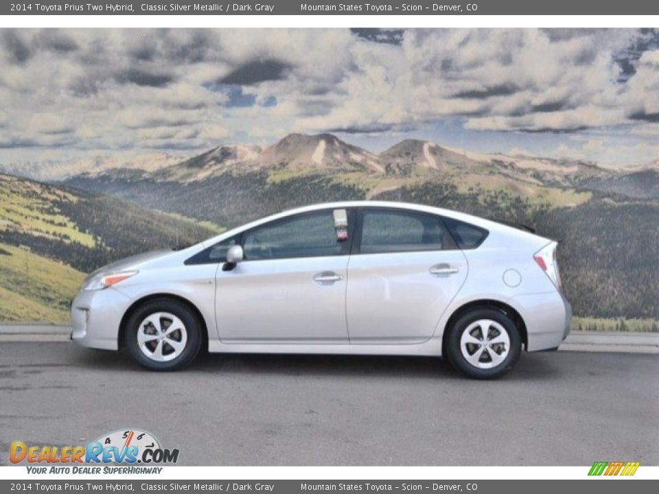 2014 Toyota Prius Two Hybrid Classic Silver Metallic / Dark Gray Photo #6