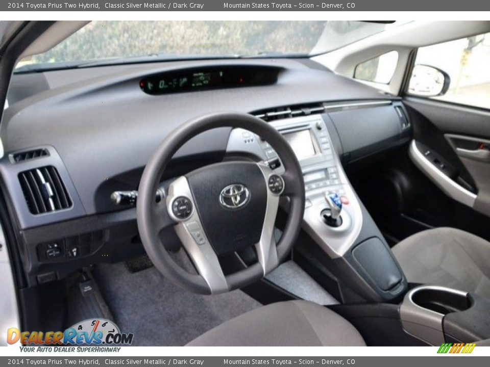 2014 Toyota Prius Two Hybrid Classic Silver Metallic / Dark Gray Photo #10